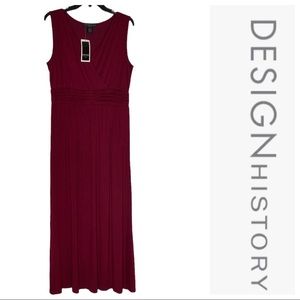 Brand New! Design History Burgundy Sleeveless Maxi Dress Size PL